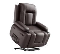 Garvee Fauteuil Releveur électrique, Chauffage Et Massage, Fauteuil Releveur électrique en Cuir PU pour Personnes âgées Et à Mobilité Réduite, Dossier Et Jambes Réglables