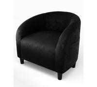 Garvee Fauteuil Salon en Velours, Fauteuil de Relaxation Chaise avec Accoudoirs, Fauteuil Tonneau Rembourré et Assise Moelleuse, Chaise Ergonomique pour Salle à Manger, Chambre, Bureau