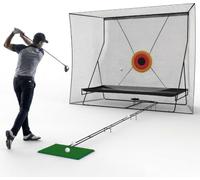 Garvee Filet d’entraînement Golf 2,4x2,8m Rappel Automatique, Structure Acier pour Swing et Chip Intérieur Extérieur, Montage Simple
