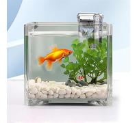 Garvee Filtre d’Aquarium Compact Silencieux à Cascade - Débit réglable, Fixation Murale - Idéal pour Petits Aquariums, Augmente l’oxygène, maintient l’Eau Propre - Filtre Suspendu pour bac à Poissons