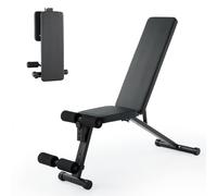 Garvee Fonction extensible - Banc de musculation réglable et pliable avec extension de jambes - Position inclinaison/déclinaison/plate - Capacité 200 kg - Idéal interieurînement complet à domicile