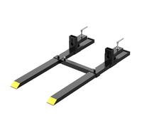 Garvee Fourches à palette robustes 43" pour godet de tracteur ou chargeur - Capacité 2000 lbs - Barre stabilisatrice réglable - Compatibles mini-chargeuse, manutention débris, bois, foin - Attribut