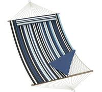 Garvee Hamac d'extérieurérieur 2 Personnes avec Support - Corde en Coton et Matelas Polyester, Cadre Acier réglable, Solution 2-en-1 - Idéal Jardin, terrasse, Plage, extérieurérieur