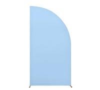 Garvee Housse de Fond Demi-Lune biface en Spandex Extensible - Réutilisable, idéale pour Studio Photo, Mariage, Anniversaire - Décor Professionnel - Bleu - 5ft (81x153cm)