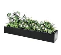 Garvee Jardinière surélevée externera Longue en Acier Robuste - Montage Facile - sans Fond - Idéale pour terrasse, Balcon, aménagement paysager, Usage résidentiel ou Commercial - 178x52x30cm, sans