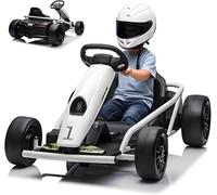 Garvee Karting électrique 24V, Moteur 2 x 300W, Quad Électrique Mode dérive à 13 Km/h, Voiture Electrique Enfant Musique Et Klaxon, Pneus EVA