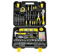 Garvee Kit complet outils mécanique 108 pièces - Douilles, clés, tournevis, marteau - Pour réparation auto, moto, maison - Mallette transport incluse - Modèle 108PC