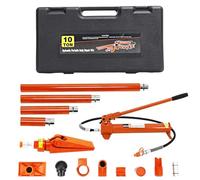Garvee Kit Porta Power hydraulique 12T (capacité réelle 10T) - Cric Professionnel Robuste - pour châssis Auto, Camion, agricole, Construction - Mallette Plastique - Orange (RAL2004) - 12 Tons |