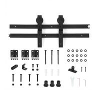 Garvee Kit rail coulissant robuste pour porte de grange pliante - Glissement silencieux, montage facile, parfait placard/buanderie, pour 2 portes bifold - Spécification : 24'' 2 portes