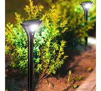 Garvee Lampe Solaire LED Extérieure Lot De 4, Éclairage Paysager Ultra-Lumineux Avec Détecteur, 2 Modes, IP65 Étanche, Idéal Pour Jardin, Terrasse Et Allées
