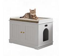 Garvee Meuble Cache-Litière Chat Armoire Bois Rangement Porte Anti-Odeurs