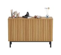 Garvee Meuble de Rangement avec Fonction de Rangement, Meuble Buffet Cuisine en Bois avec Portes Encastrées et Étagères Réglables, Convient pour la Cuisine, la Salle à Manger et Le Salon