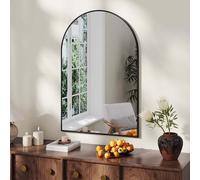 Garvee Miroir Salle de Bain, Miroir Mural Arqué, Cadre en Aluminium, Miroir Mural Moderne Résistant à Rouille, Verre Trempé pour Coiffeuse, Entrée