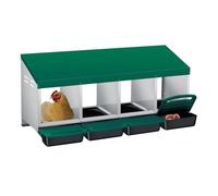 Garvee Nichoir pour Poules ovales à 4 Compartiments, nichoir en Acier galvanisé avec Collecte Automatique des œufs et Design Enroulable, Facile à Nettoyer et à Installer, idéal pour poulailler