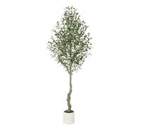 Garvee Olivier Artificielle Réalistes, Plante Artificielle Faux Olivier avec Olives Branche & Feuillage, Arbre Artificiel Décoration pour Bureau, Salon, Jardin