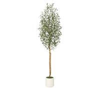 Garvee Olivier Artificielle Réalistes, Plante Artificielle Faux Olivier avec Tronc en Bois Naturel Et Mousse Verte, Arbre Artificiel Décoration pour Bureau, Salon, Jardin