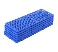 Garvee Palette plastique industrielle robuste - 93 x 32 x 3,8 cm - Imperméable, résistante à l'humidité - Empilable, emboîtable - Pour entrepôt, atelier, garage, cave - Bleu, Lot de 6