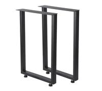 Garvee Pieds de Table métalliques industriels Noirs - Carrés Robustes - Installation Simple - pour Table à Manger, Bureau, Banc, Table Basse - Lot de 2, Square Table Legs, 28x17.7inch