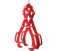 Garvee Pinces de levage robustes pour bûches - 4 griffes en acier carbone, capacité 1360 kg, antidérapantes, outil professionnel pour tracteur et bois de chauffage - Accessoire pour fendeuse -