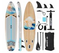 Garvee Planche de Paddle Debout Paddle Gonflable Haute stabilité, Kit Sup Complet avec pagaie réglable, Support caméra, Accessoires, Capacité 172 kg, Parfaite pour débutants et avancés, 335×86x15cm