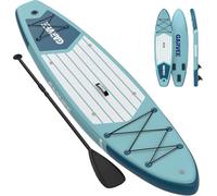 Garvee Planche de se Lever Paddle Gonflable 10.6ft pour Adultes - Large, Stable, Haut de Gamme - Pont antidérapant, Fixation caméra, Anneaux siège Kayak, Sac, Pompe - Idéale Yoga, pêche, lac, mer -