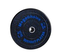 Garvee Plaque de poids bumper olympique 45LB (20,4kg) - Disque en caoutchouc 2"/5cm pour haltère, powerlifting, musculation à domicile - Compatible barre, 1 pièce - Noir avec points bleus, 45 pounds
