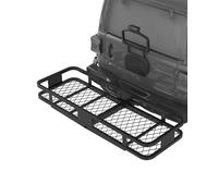 Garvee Porte-Bagages d’attelage Pliable et Robuste 500 lbs - Panier de Coffre arrière en Acier avec rebords Hauts - Compatible Voitures, SUV, Camping, Voyage, Transport de Marchandises - S’adapte