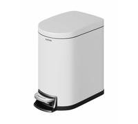 Garvee Poubelle de Salle de Bain 6L, Couvercle à Fermeture Douce | Poubelle à Pédale Acier Inoxydable, Seau Intérieur Amovible, Couvercle Anti-Odeur, Anti-Empreintes pour les Petits Espaces