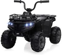 Garvee Quad ÉLectrique Enfant 12 V, Voiture ÉLectrique pour Enfant ATV, 2 Vitesses, Voiture Electrique pour GarçOns Et Filles De 2 à 5 Ans((Noir)