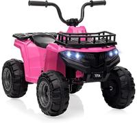 Garvee Quad Electrique Enfant 12 V, Voiture ÉLectrique pour Enfant ATV, Voiture éLectrique 2 Vitesses, Voiture Electrique pour Garç, ATV pour Enfant de 2 à 5 Ans (Rose)