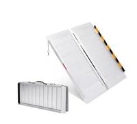 Garvee Rampe d'Accès Pliante en Aluminium pour Fauteuil Roulant - Surface Anti-Dérapante - Porte, Marches, Trottoirs & Voiture - Capacité 600 Kg