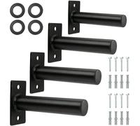 Garvee Rangement peinture murale pour disques de musculation - Lot de 4 supports en acier robuste, capacité max 136 kg, patins de protection, fixation incluse - Support peinture murale pour salle de