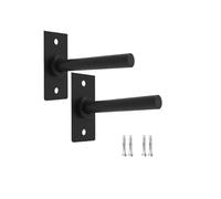 Garvee Rangement peinture murale robuste pour disques de musculation - Support en acier, capacité 136 kg, patins protecteurs, vis incluses - Lot de 2 racks pour plaques 2 pouces, idéal home gym