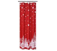 Garvee Rideau De Douche Noël, 183x183 cm, Imperméable Anti-Moisissure, Tissu Polyester Lavable En Machine, Motif Sapin Et Flocons De Neige, Décoration Salle De Bain Festive Avec Crochets Inclus
