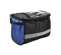 Garvee Sacoche de Guidon vélo Avant Isotherme - Porte-téléphone et Bande réfléchissante - Panier Rangement pour vélo de Route/VTT - Pratique Homme, Femme, Enfant - Bleu