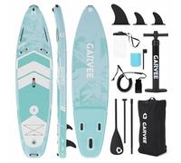 Garvee Sup Gonflable Haut de Gamme - Planche Debout Paddle avec Support caméra, pagaie réglable, Accessoires complets, Stable et Durable - Facile à Transporter - Taille 335×86×15 cm