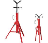 Garvee Support De Tuyau En v Robuste - Hauteur Réglable 61-107 cm, Capacité 1134 kg - Acier Pliable Et Portable - Convient Tuyaux 1/2" à 12" - Idéal Soudure, Filetage, Atelier - Pied De Support Stable