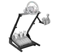 Garvee Support de volant de course, Compatible G25/G27/G29/G920, PC PS4 PS5 | double bras tubulaires, pour simulateur, Réglable en hauteur et inclinaison - Structure robuste, rangement pliable en L