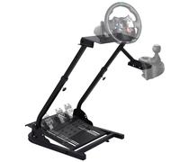 Garvee Support de volant de course pliable pour simulateur - Acier carbone, robuste - Compatibilité Xbox 360, PS5, PC - Structure tube carré, forme L - Idéal sim racing cockpit - Tube carré, sans