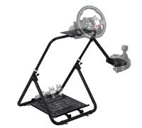 Garvee Support de volant de course pliable X-Type pour simulateur - Acier rond, réglable - Compatibilité Xbox 360, PS5, PC - Idéal cockpit sim racing - Sans accessoires - Tube rond, design pliant