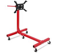 Garvee Support Moteur Rotatif Robuste - Capacité 1500 lbs, tête pivotante 360°, 4 Bras réglables, Cadre Pliable en Fonte avec 5 roulettes verrouillables - Idéal réparation Auto, Atelier, Rangement