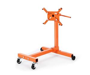 Garvee Support Moteur Rotatif Robuste - Capacité 750 lbs, châssis Acier Pliable, 4 Bras réglables, 4 roulettes Robustes - Parfait pour réparation et Maintenance Automobile, Grue, cric - Orange | 750