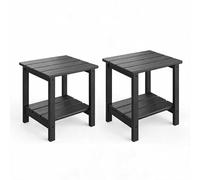 Garvee Table Basse Extérieure 2 Niveaux en HDPE Haute Densité, Table d’Appoint Style Adirondack pour Jardin, Terrasse, Piscine, Balcon Et Intérieur