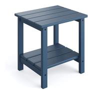 Garvee Table Basse Extérieure 2 Niveaux en HDPE Haute Densité, Table d’Appoint Style Adirondack pour Jardin, Terrasse, Piscine, Balcon Et Intérieur