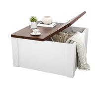 Garvee Table Basse Relevable 2-En-1, Rangement Caché, MDF Épais, 80*80*41cm | Charge maximale 69kg, double plateau à vérin gaz, structure MDF épais et métal stable, grand rangement caché