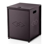 Garvee Table Cache-Bouteille pour bonbonne de Propane 20 LB - Boîte de Rangement extérieurérieure en métal résistante - Poignées latérales Robustes - pour foyers et barbecues - Bronze-Diamond