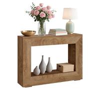 Garvee Table Console 120 cm, Table d'appoint Étroite pour Canapé, Table d'entrée Vintage en Bois avec Étagère Ouvertes pour Couloir Chambre Salon
