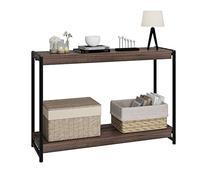 Garvee Table d'appoint Étroite, Table Console, Meuble d’Entrée, Table d'appoint à 2 Niveaux et Étagère de Rangement, pour Couloir Chambre Salon 100x35x80 cm