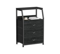 Garvee Table d'Appoint Salon à Trois Tiroirs, étagère De Rangement, Table De Chevet, Commode pour Chambre d'enfant, Petit Meuble, Petite Table d'Appoint