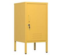 Garvee Table De Chevet Moderne en Métal - Porte Verrouillable - 2 étagères Réglables - Rangement Multifonction Chambre Ou Salon - Design Minimaliste Antichute - 70x35x38 cm
